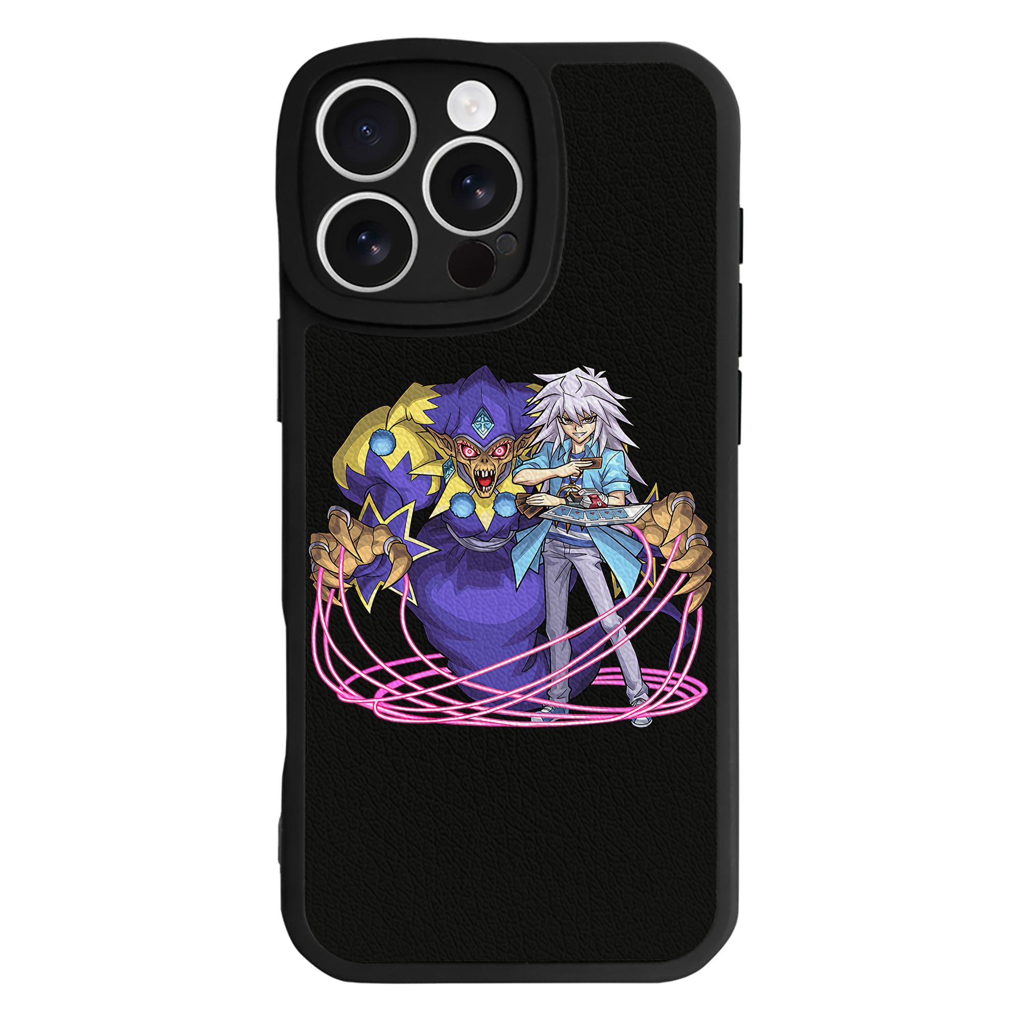 （画像用） 遊☆戯☆王 Yu-Gi-Oh! 【iPhone 16シリーズ対応】シリコンスマホケース（レザー調） 材質：シリコン
